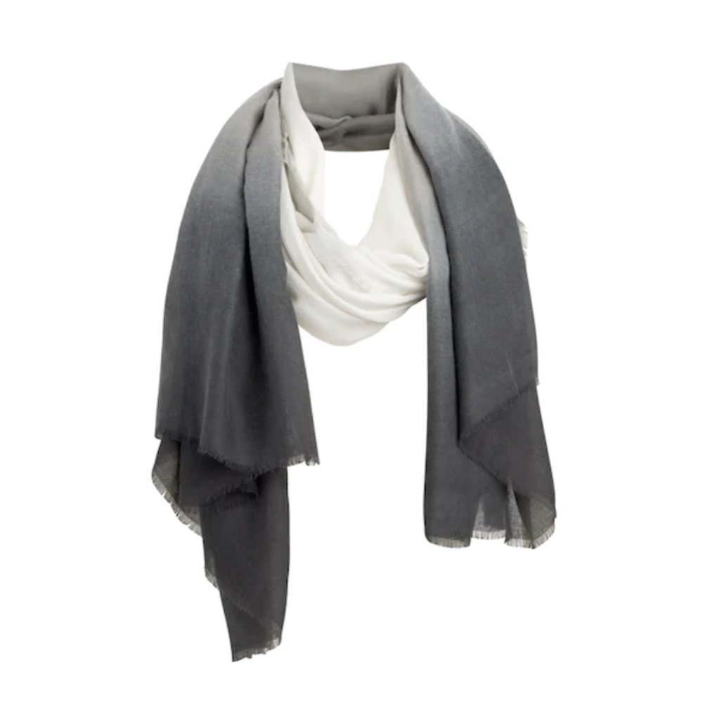 NWT Cushnie Grey Horizon Ombré Scarf - Picture 1 of 5